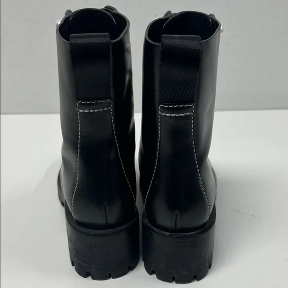 3.1 Phillip Lim Black Pearl-Embellished Combat Boots - Picture 3 of 5